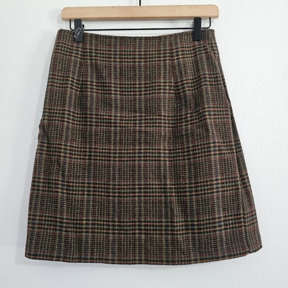 Vintage •‎ Wool Blend Plaid Skirt